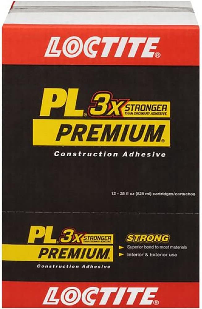 Henkel 1390594 Premium Polyurethane Construction Adhesive, 28 Oz (Pack of 12)