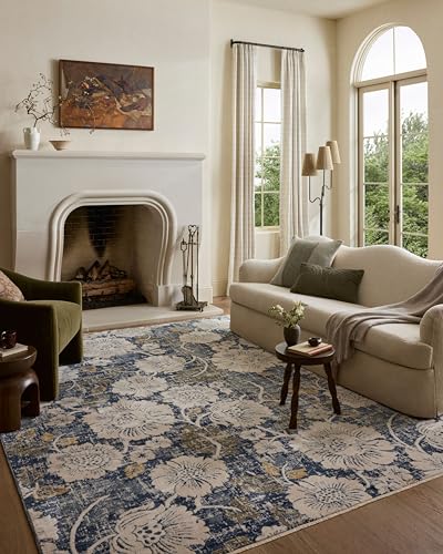 Loloi Eileen Denim/Natural 3'-11" x 5'-7" Accent Rug