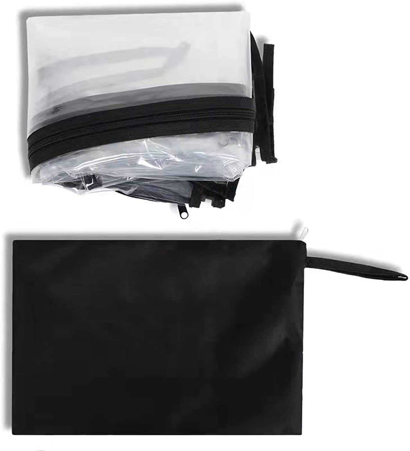 Cubierta de Lluvia para Carrito de plástico Transparente, Carrito Plegable para Exteriores, Carrito de Compras Ligero y portátil, Accesorios para Carrito de Camping portátil con Empuje Manua