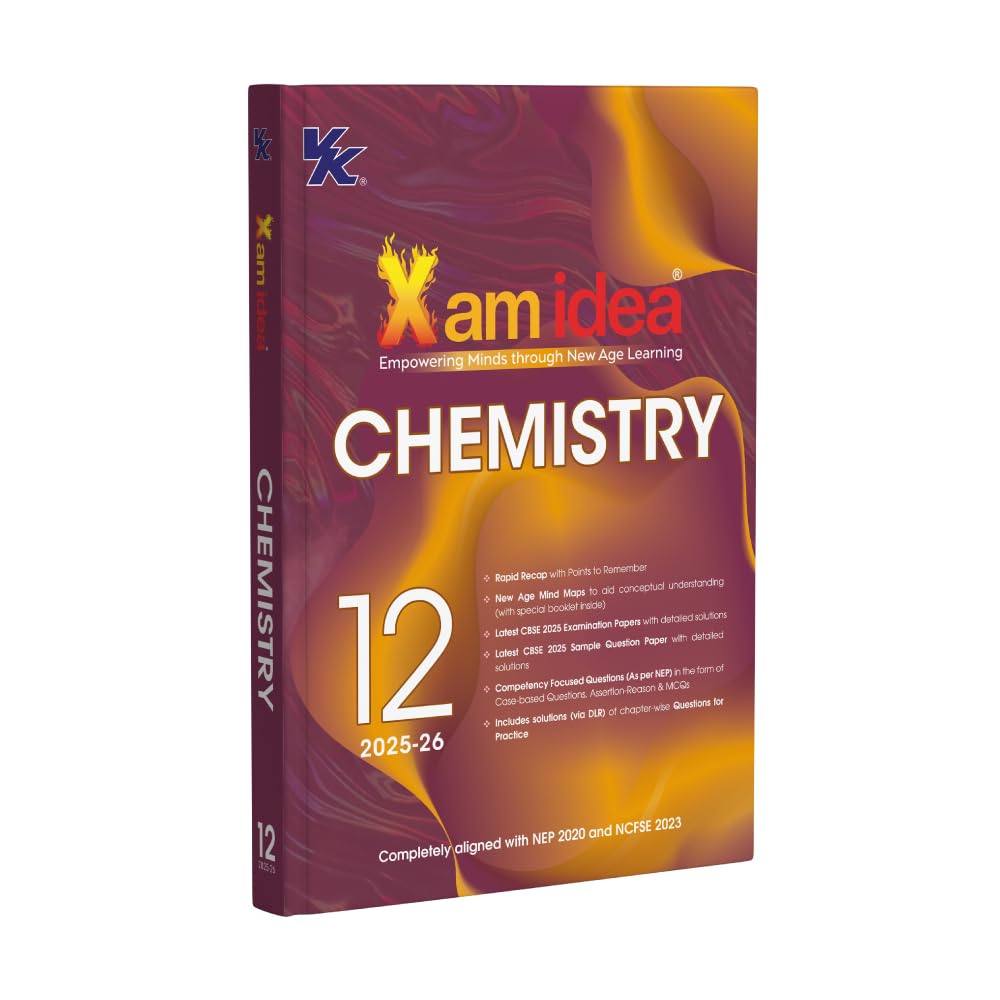 Xam idea Class 12 Chemistry | 2025–26 Edition | CBSE Board | NEP & NCFSE Aligned | Mind Maps & Practice Questions Paperback – 11 June 2025