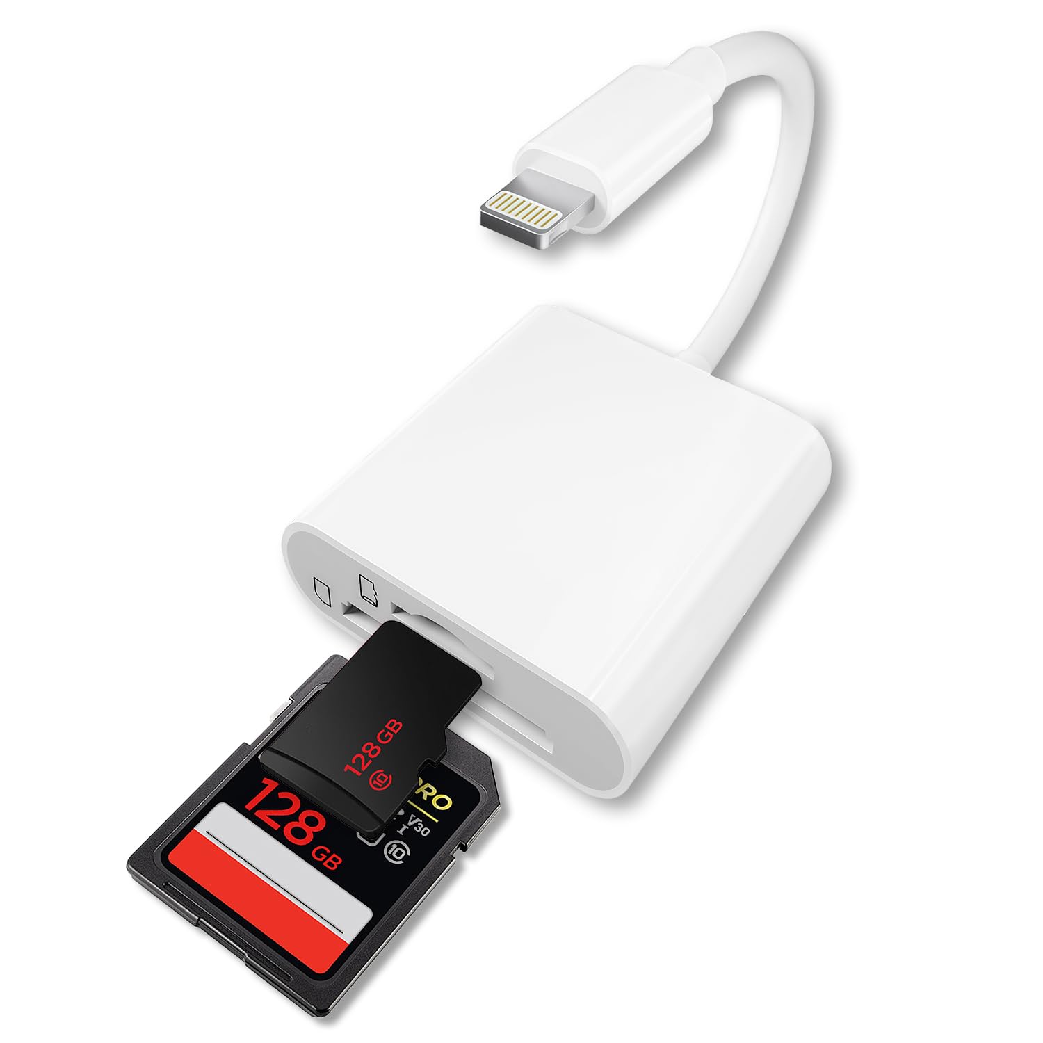 SDカードリーダー　ライトニング Amazon.co.jp: 【2026年の新モデル MFI認証品】 2in1 Lightning sd