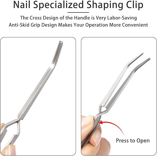 Miniatura 6 de Puntas de gel acrílico UV, pinzas para escultura, pinzas para uñas, juego de pinzas de acero inoxidable, herramientas de arte de uñas para manicura,