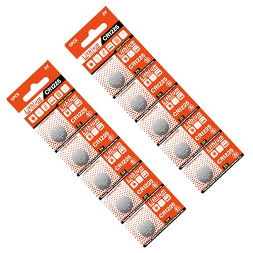 10 pilas de botón CR1225 de 3 V DL1225/ECR1225 para control remoto de reloj, calculadoras y más baterías de luz LED