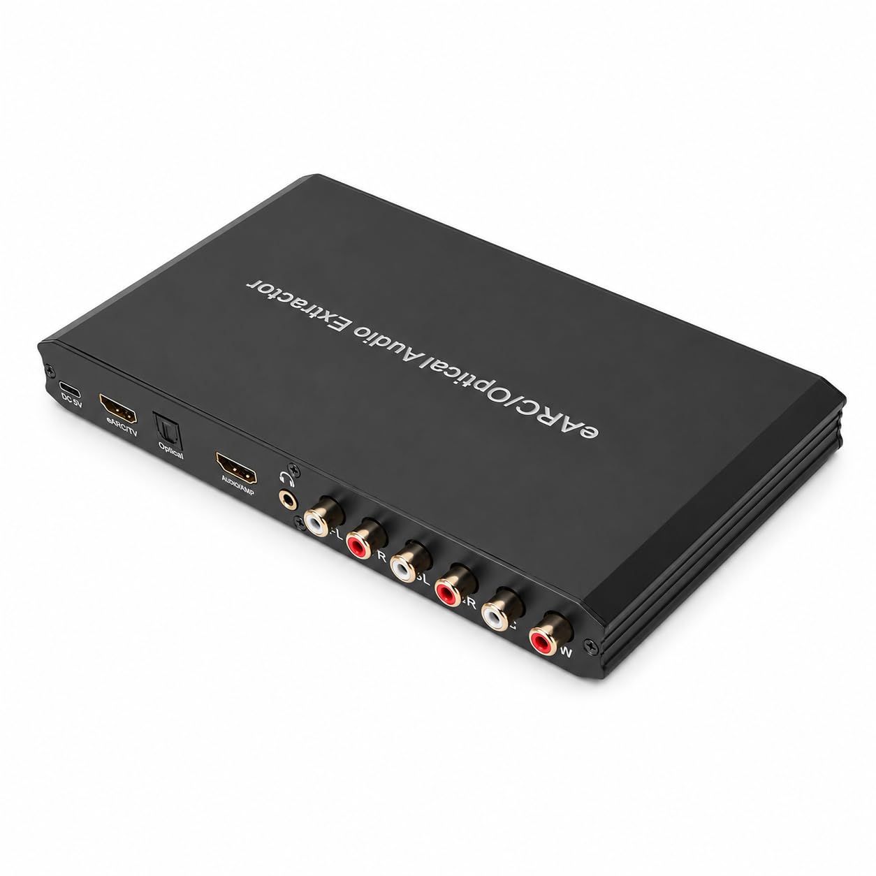 Ekstraktor Audio EARC 24-bitowy 192 KHz, Adapter HDMI na Optyczny Audio do Systemów Głośników Telewizyjnych, Wyjście Kanałowe 7.1 5.1 2.0, Regulacja Głośności CEC, Typ C, Stop