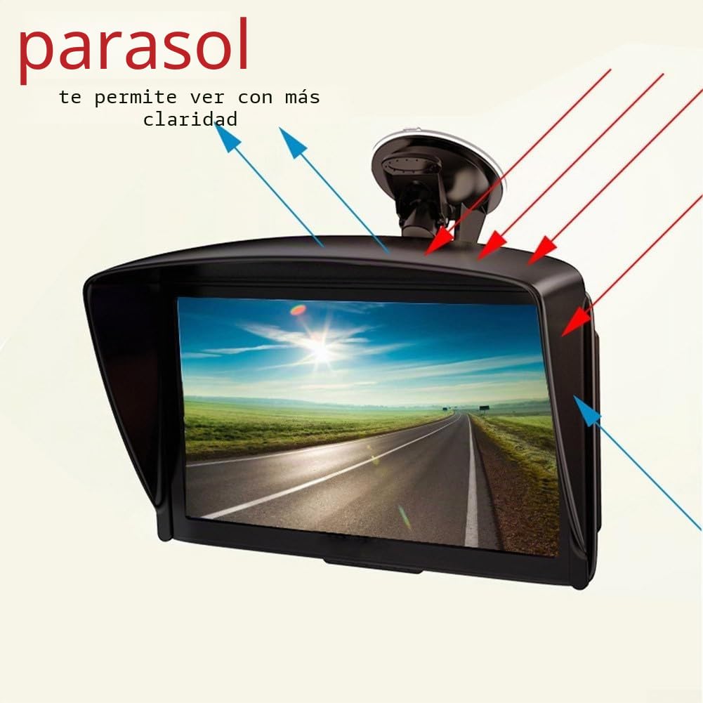 GPS de 9 pulgadas para NAVIGATOR para camiones y vehículos comerciales 2024 mapas sin conexión con asistencia de carril de transmisión FM y 1200 mAh para conductores de coche, autobús, RV en Europa