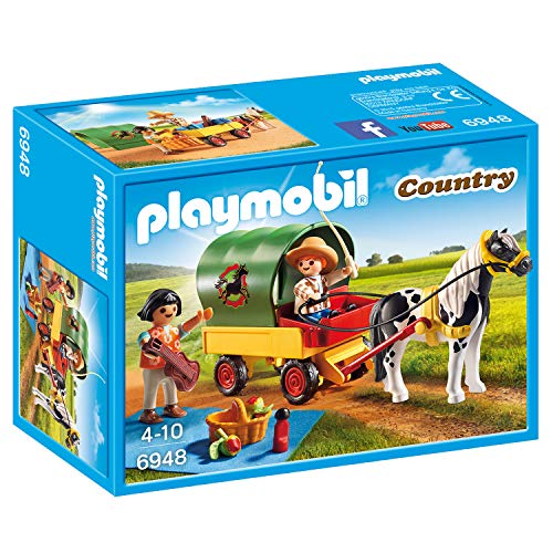 PLAYMOBIL Granja de Ponis - Picnic con Poni y Carro (6948)