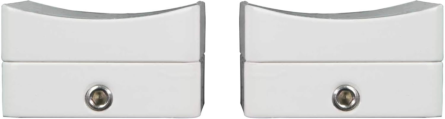 Rockville Pair MAC360W 360 Swivel Wakeboard Tower/Surface Mount Clamps, Marine-Grade Aluminum, Durable White Finish, Easy Install, for Marine Audio