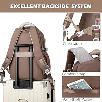 Makukke Schooltassen voor meisjes, schattige rugzak voor kinderen en tieners, 30 liter, ruimte-dagrugzak, waterdichte casual kinderrugzak met schattige hanger, Paars, L, Dagrugzak