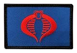 GI Joe Cobra Blue Cosplay Embroidered Snake Morale Hook Patch