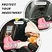 Gjieliness Cute Highland Cow In The Bathtub Car Seat Back Kick Protectors,2 Pack Kick Mats With Storage Pockets For Vehicles To Protect From Dirt Mud Scratches
