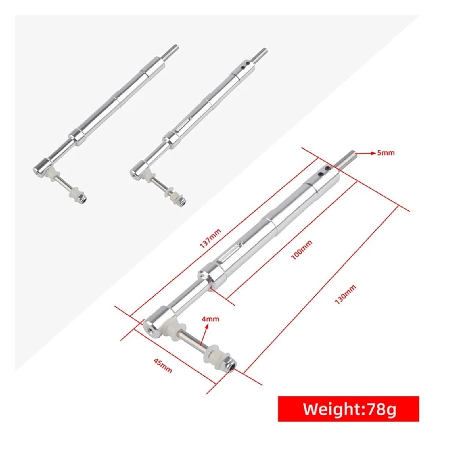 Gamba Ammortizzante In Metallo Da 130 Mm, Da 4 A 6 Kg, For Aereo Drone RC | 1 paio di ammortizzatori in metallo da 130 mm for drone RC e ala fissa, carico da 4 a 6 kg, smorzamento delle vibrazioni