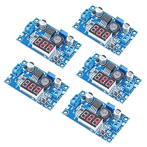 5pcs LM2596 DC Step Down Converter Voltage Regulator LED Display Voltmeter Buck Adapter Adjustable Power Supply