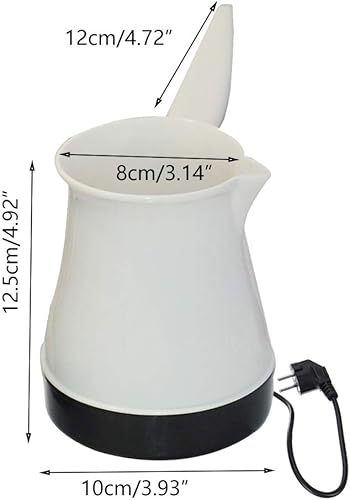 Miniatura 7 de Cafetera -220V UE Moka Cafetera eléctrica portátil griega turca Cafetera expreso-MOMU, blanco, tamaño 8.3x4.3x5.3 in