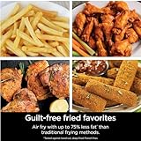 Ninja Foodi DualZone FlexBasket Air Fryer, 7-Quart MegaZone Capacity, 4-in-1 Functions to Air Fry, Roast, Bake and Reheat, Easy Clean Family Size Appliance for Everyday and Holiday Meals