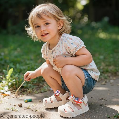 Image of ChayChax Toddler Classic Fisherman Sandals Boys Girls Closed Toe Water Pool Beach Sandal Naturally Splay