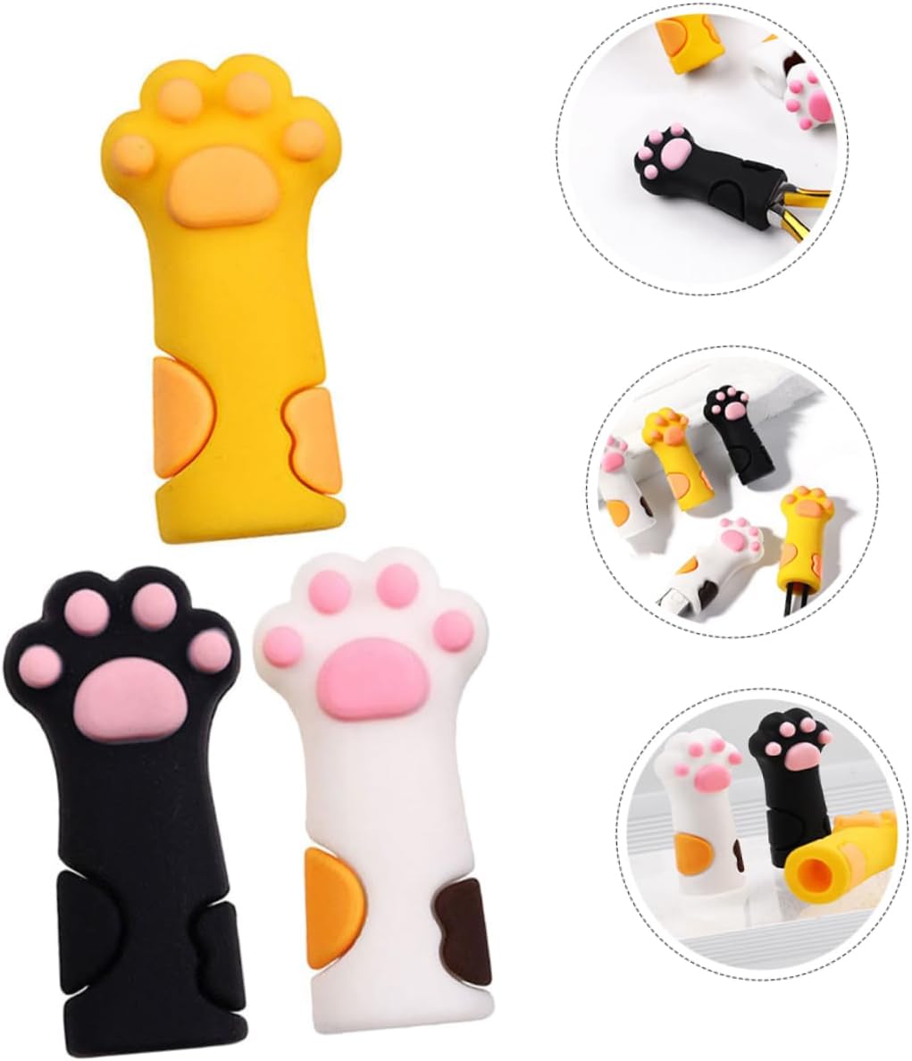 12pcs Silicone Cuticle Scissors Covers Cute Cat Nail Tools from Damage Fits Scissors and Tweezers for Nail Care and Manicure