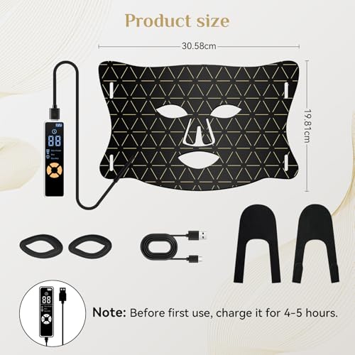 Image of Red Light Therapy Mask for Face, LED Face Mask Light Therapy with Red 630±5nm & NIR 830nm, Body Beauty Machine for Care at Home