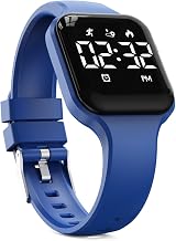 Kids Fitness Tracker,Digital Pedometer Watch,Sport Watch, Steps Counter, Waterproof, Alarm Clock for Boys Grils Kids Children (Deep Blue)