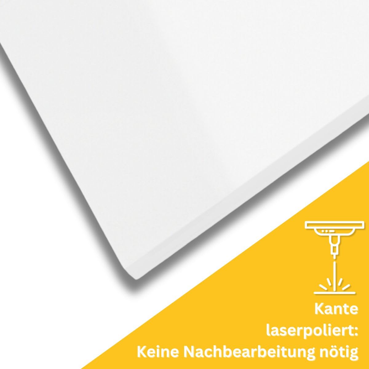 Acryglas Platte Weiß Zuschnitt nach Maß - Materialstärke und Größe wählbar PMMA, hochwertige GS Qualität (1100 x 1000 mm, Materialstärke: 5 mm)