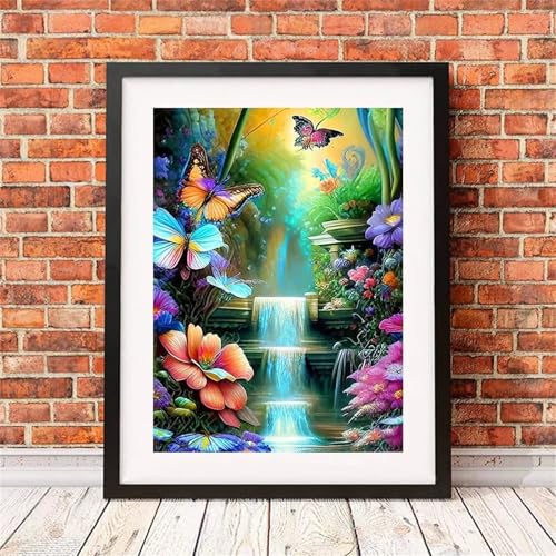 5D diamond painting kit complet papillon pour décorer le salon grand tableau strass 125x105