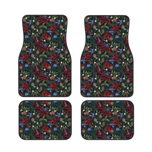 Alfombrillas para coche antideslizantes de neopreno con diseño de ramas de árbol juego de 4 piezas