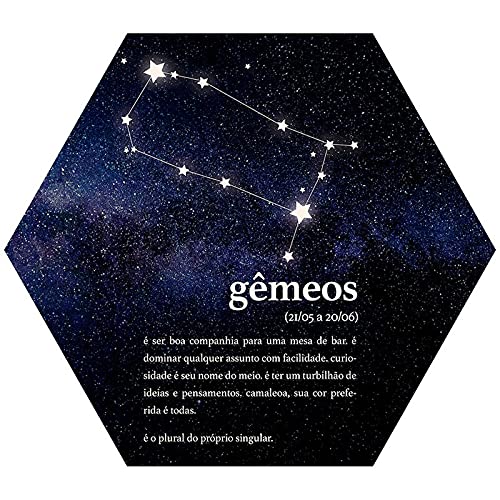 Placa decorativa signos: Gêmeos