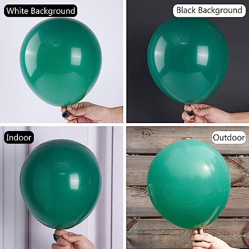 Image of 50 Pcs Retro Balloons Made of Strong Rubber (Retro Forest Green)