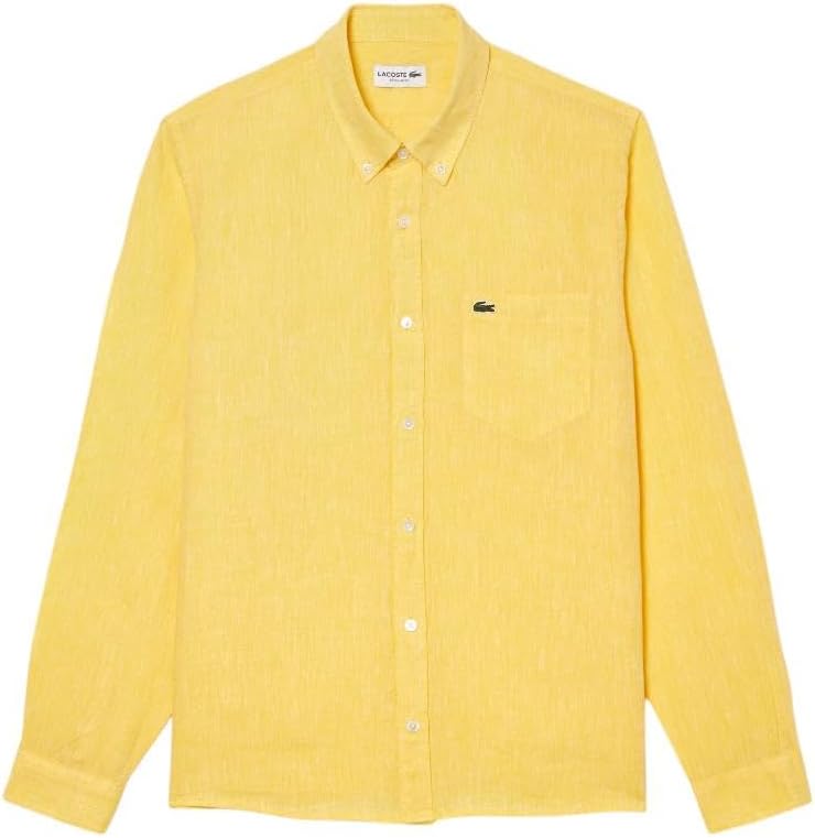 Lacoste Men's Contemporary Collections Regular Fit Linen Shirt - Image 5