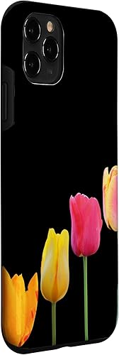 Vista 24 de Funda para iPhone 11 My Tulips, Flowers, Black - Soft Life Living