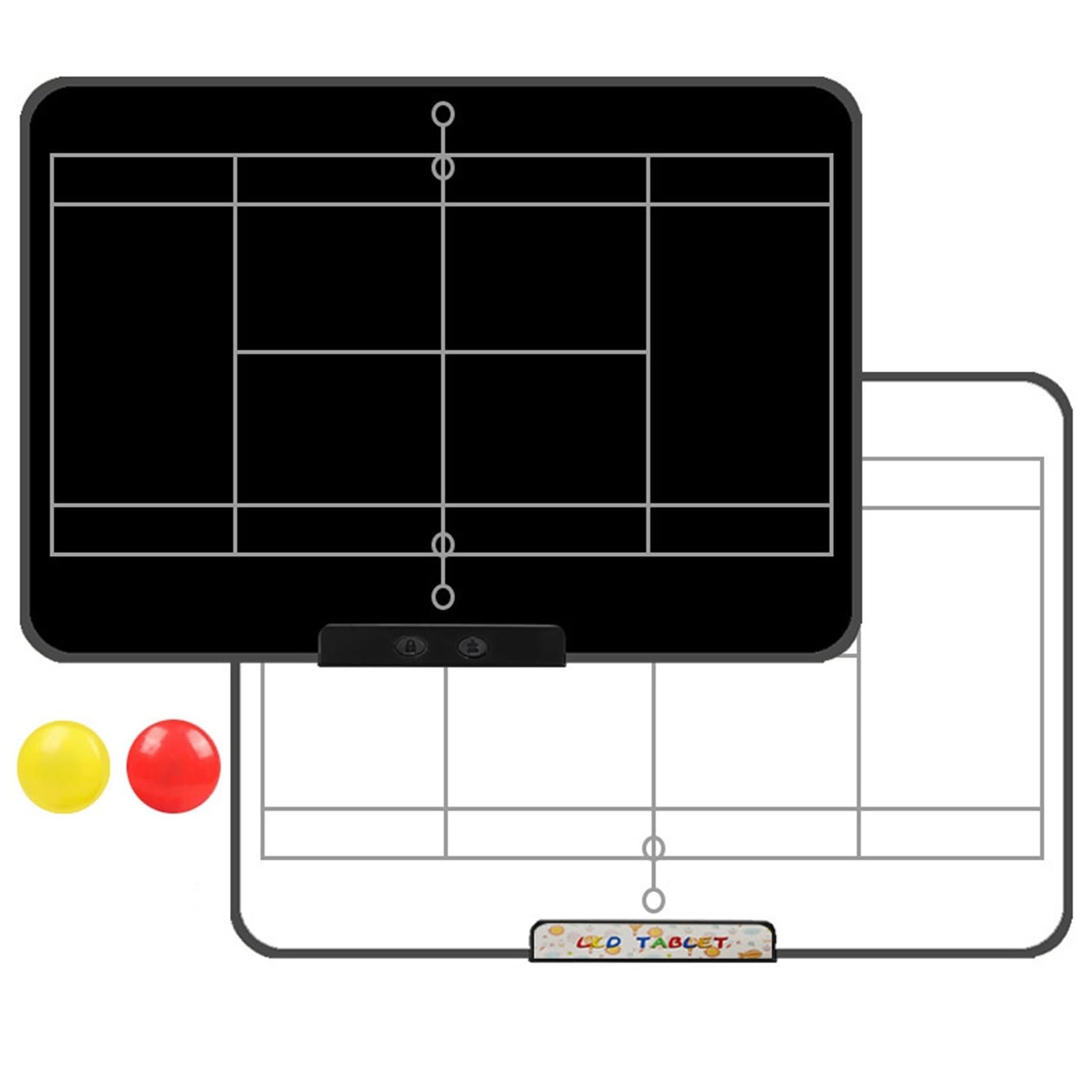 Tablica LCD do Treningu Piłki Nożnej, Taktyczna Tablica LCD Koszykówki, z Zestawem Akcesoriów, Wytrzymały Materiał, Czyszczenie/blokada Jednym Kliknięciem, do Nauki, Zawodów(Tennis)