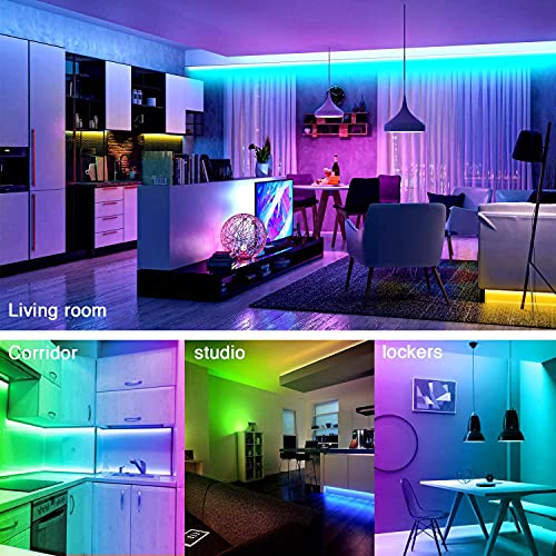 Dalattin 4Pack Smart Blub And 5050 Rgb 65.6 Ft Led Strip Lights Bundle thumb #6