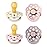 BIBS Boheme Soother 4-Pack | BPA Free Dummy Pacifier | Round Nipple | Natural Rubber Latex | Made in Denmark | Size 0-6 Months | Woodchuck Mix