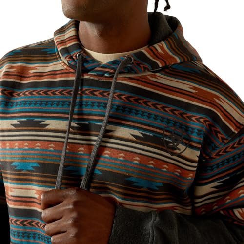 Ariat Men's Rust Serape Color Block Hoodie3