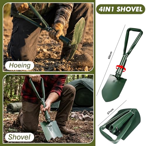 Survival Kit with Emergency Gear Set & Tactical Crossbody Bag,First Aid Supplies for Camping Hiking & Emergency Preparedness,Bug Out Bag with Tent,Axe,Folding Shovel,Flashlight,Gifts for Men Women - Image 4