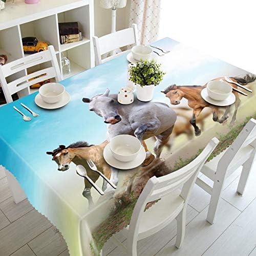 NUER Grassland Zebra Animal Pattern Home Rectangular Tablecloth Oxford Cloth Wedding Decoration Table Cover Manteles Table A2 140x200cm