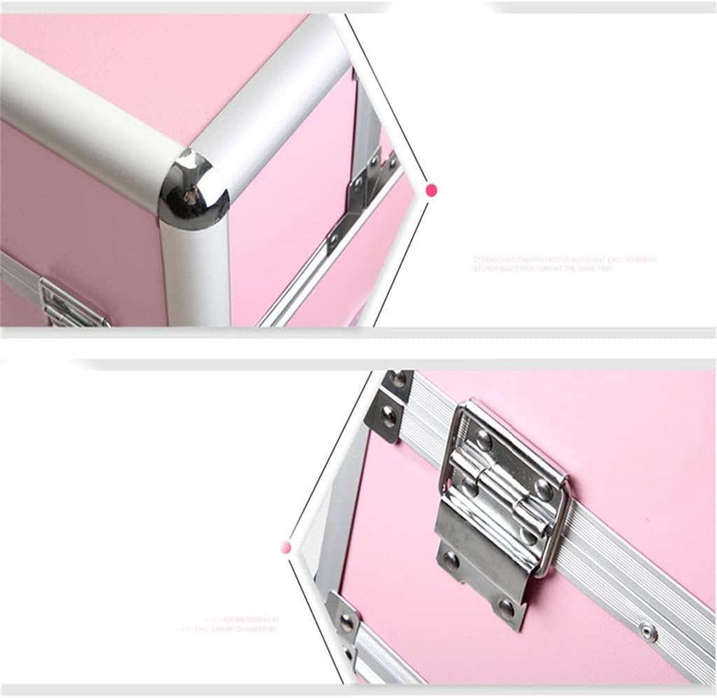 Women's Trolley Cosmetic Bag With Wheels Nail Makeup Tool Box Detachable Foldable Beauty Suitcase Travel Bag