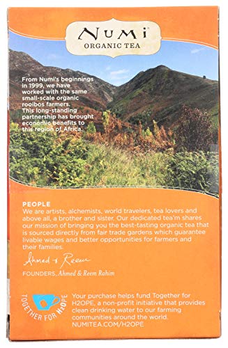 Image of Numi Organic Rooibos Tea, 18 Herbal Tea Bags, Caffeine Free (Pack of 2)