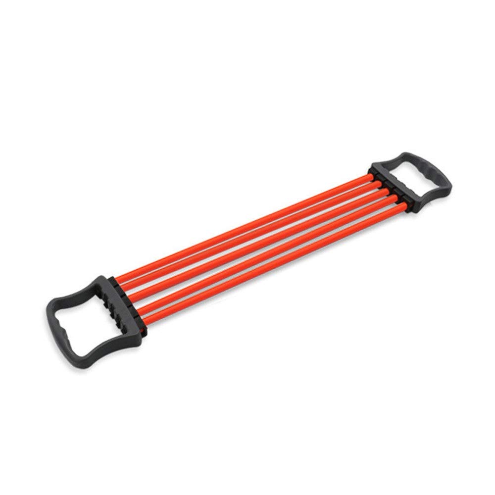 LIUFENGLONG Chest Arm Expander 5 Spring Butler Home Fitness Rally Detachable Sports Chest Expander Gym Training Equipment (Color : Red, Size : 62X12cm)