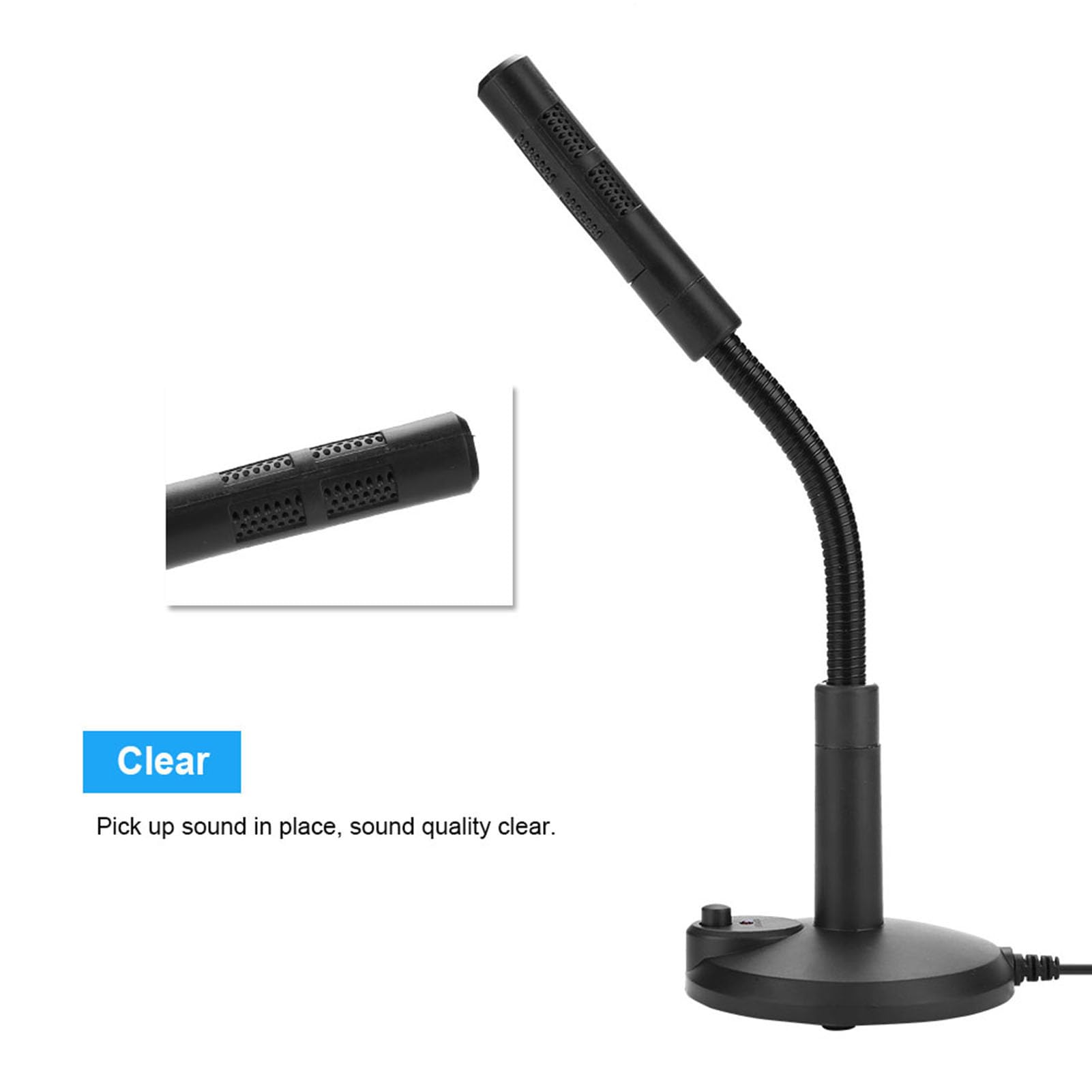 aqxreight USB Microphone for ComputerUSB Omnidirectional USB Microphone for Computer Desktop Plug Play Recording, Online Chatting C Rophone 360Stand PC
