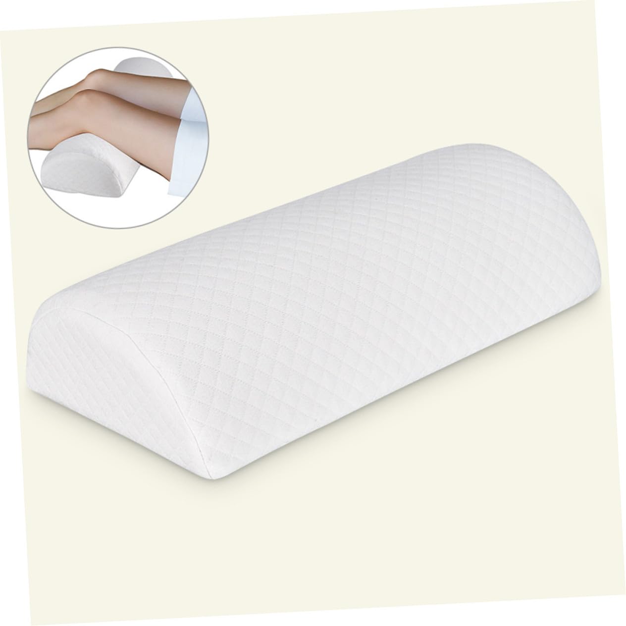 Almohada de Memoria Rodillas, Semicircular, Poliuretano Blanco