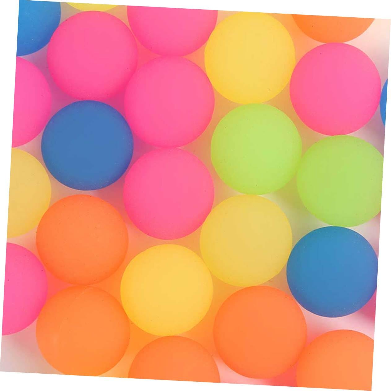 Toddmomy 20Pcs Fluorescent Rubber Balls for Jumping Ball Random Colors for Playtime Parties and Outdoor Fun Random Color