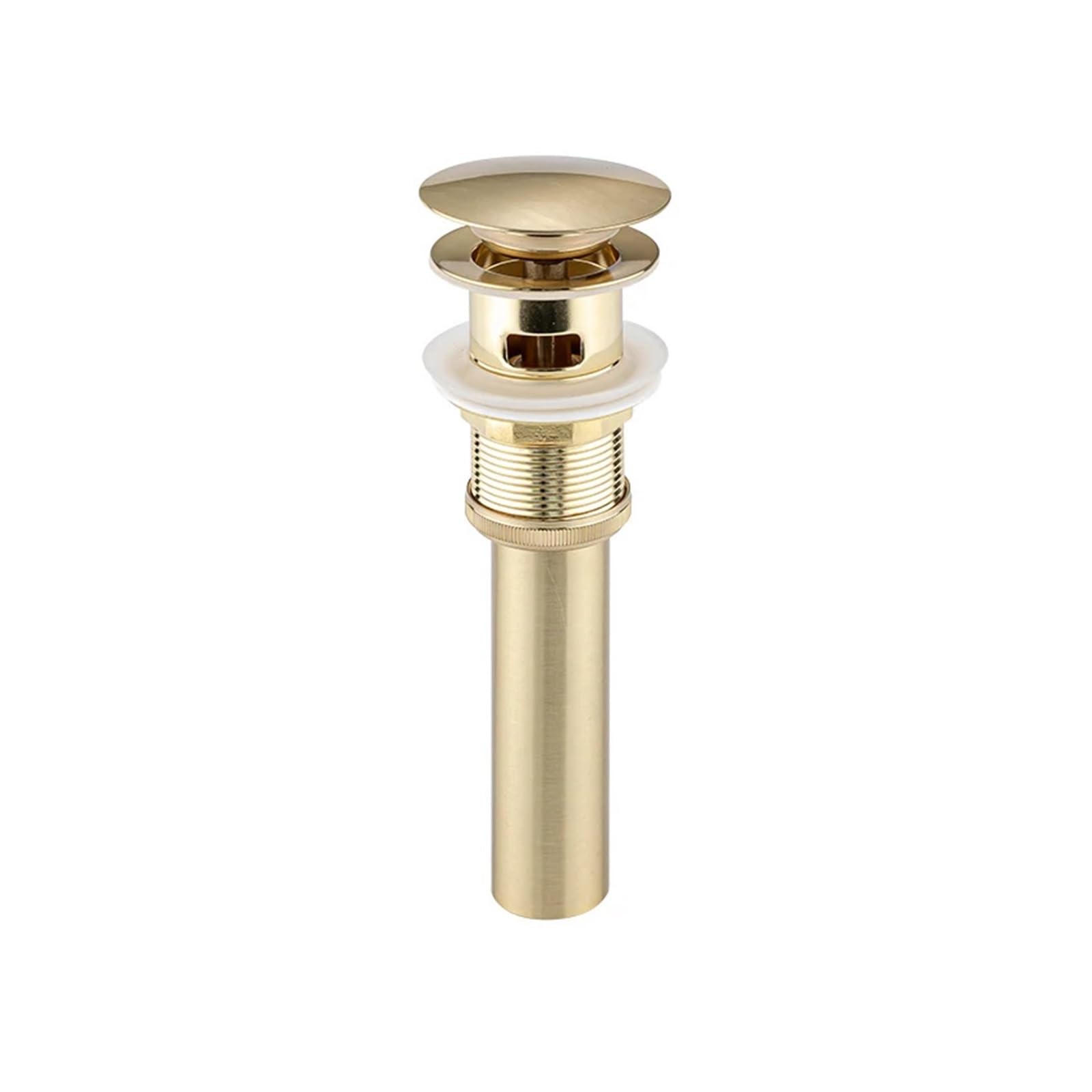 Pop Up Clack, Sink Plug Replacement, Brushed Gold Brass Pop Up Drain Stopper Hair Catcher