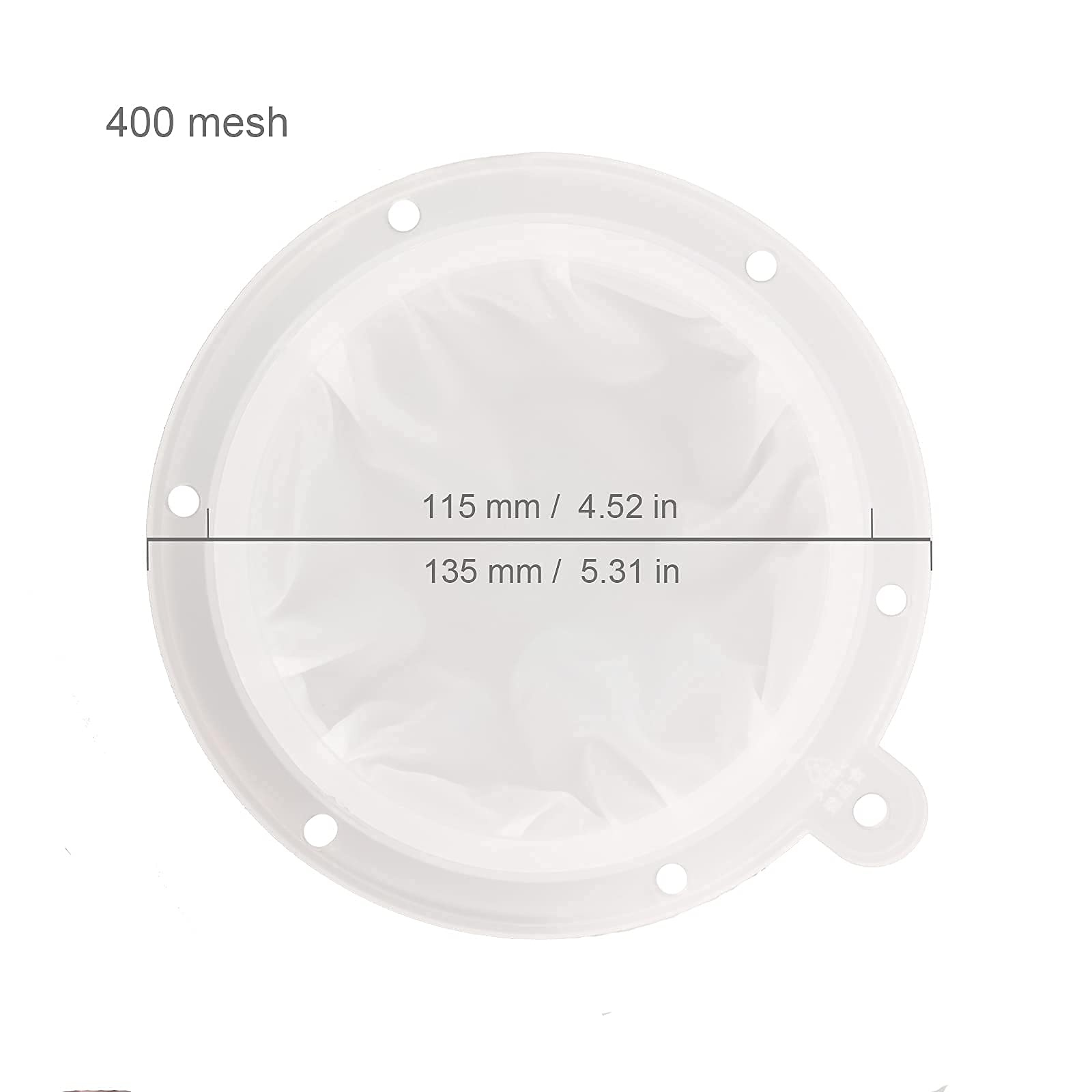 Embudo de cocina de acero inoxidable 304 de 5 pulgadas con filtro extraíble y filtro de malla 400 para filtrar polvo líquido de transferencia (400 malla y embudo)