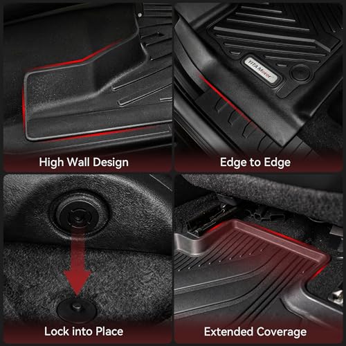 Image of YITAMOTOR Floor Mats for Ford Expedition 2018-2024 7-Seater (Not for Max) | Custom Fit All Weather TPE Mat, 18-24 Ford Expedition 7 Seats XLT Accessories Floor Liners Full Set, Backrest & Cargo Liner