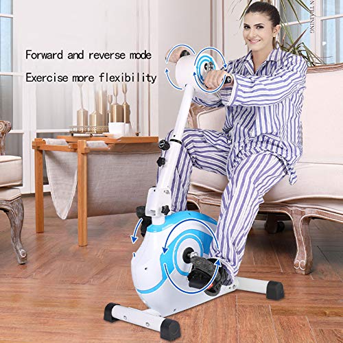 Image of Portable Pedal Exercise Electric Pedal Folding Mini LCD Exercise Bike Portable Arm Home Pedal Exerciser Gym Fitness Leg Cardio Exercise Adjustable Resistance Cycle Pedal Exerciser