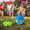 Finndeen Magic Ball, Magic Meta Ball, Children's Magic Bouncing,Dual Form Flying Saucer,Parent-Child Interaction with 6 Light Collapsible Flying Disc (Blue) #2