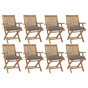 Generisch Generisch Klappbare Gartenstühle mit Kissen 8 STK. Massivholz Teak,Möbel,GartenMöbel,GartensitzMöbel,Gartenstühle,3072793 Generisch Generisch Klappbare Gartenstühle mit Kissen 8 STK. Massivholz Teak,Möbel,GartenMöbel,GartensitzMöbel,Gartenstühle,3072793