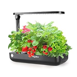 VegeBox Indoor Herb Garden, Hydroponic Growing System 9 Pods, Plant Starter Kit with Grow Light, Smart Garden for Home…