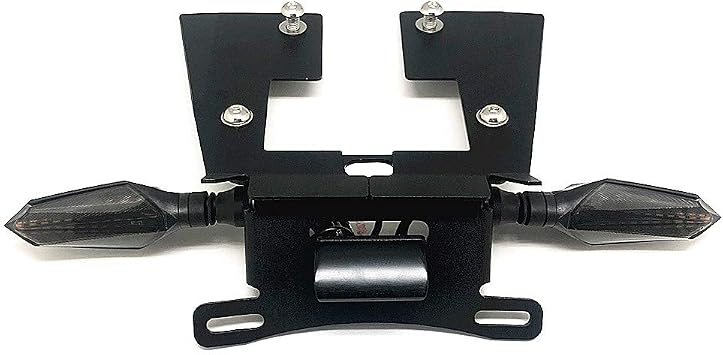 GROM Fender Eliminator Kit Compatible with 2016-2020 MSX125 GROM MSX125SF Tail Tidy License Plate Holder Bracket with Rear Turn Signals & LED License Plate Light (Smoke)