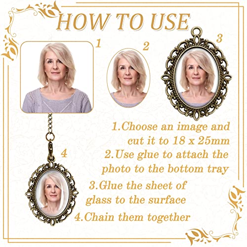 Sureio 20 Pcs Graduation Cap Photo Charm 2025 Memorial Graduation Cap Tassel Charm Personalized Antique Photo Chains DIY Picture Chain Decoration for Memorial Ceremony College Gift(Bronze) - Thumbnail 5
